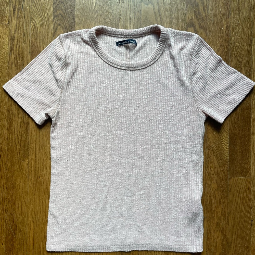 Abercrombie & Fitch Pink Short Sleeve Tee Classic Crew